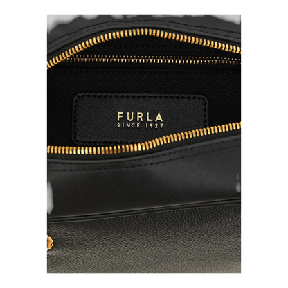 Furla Poppy M Handbag Floral Black