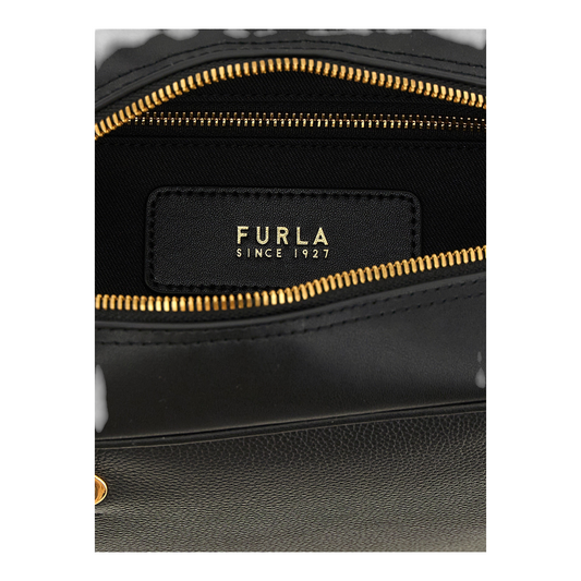 Furla Poppy M Bolso de Mano Floral Negro