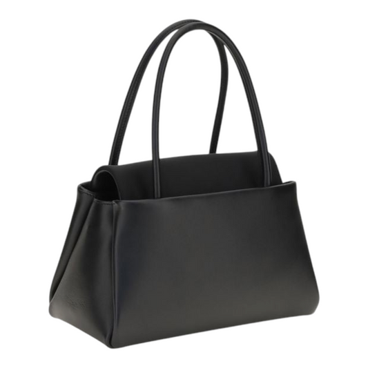 Bolso de mano Prada negro de piel de becerro con asa superior y diseño estructurado de XT & Co