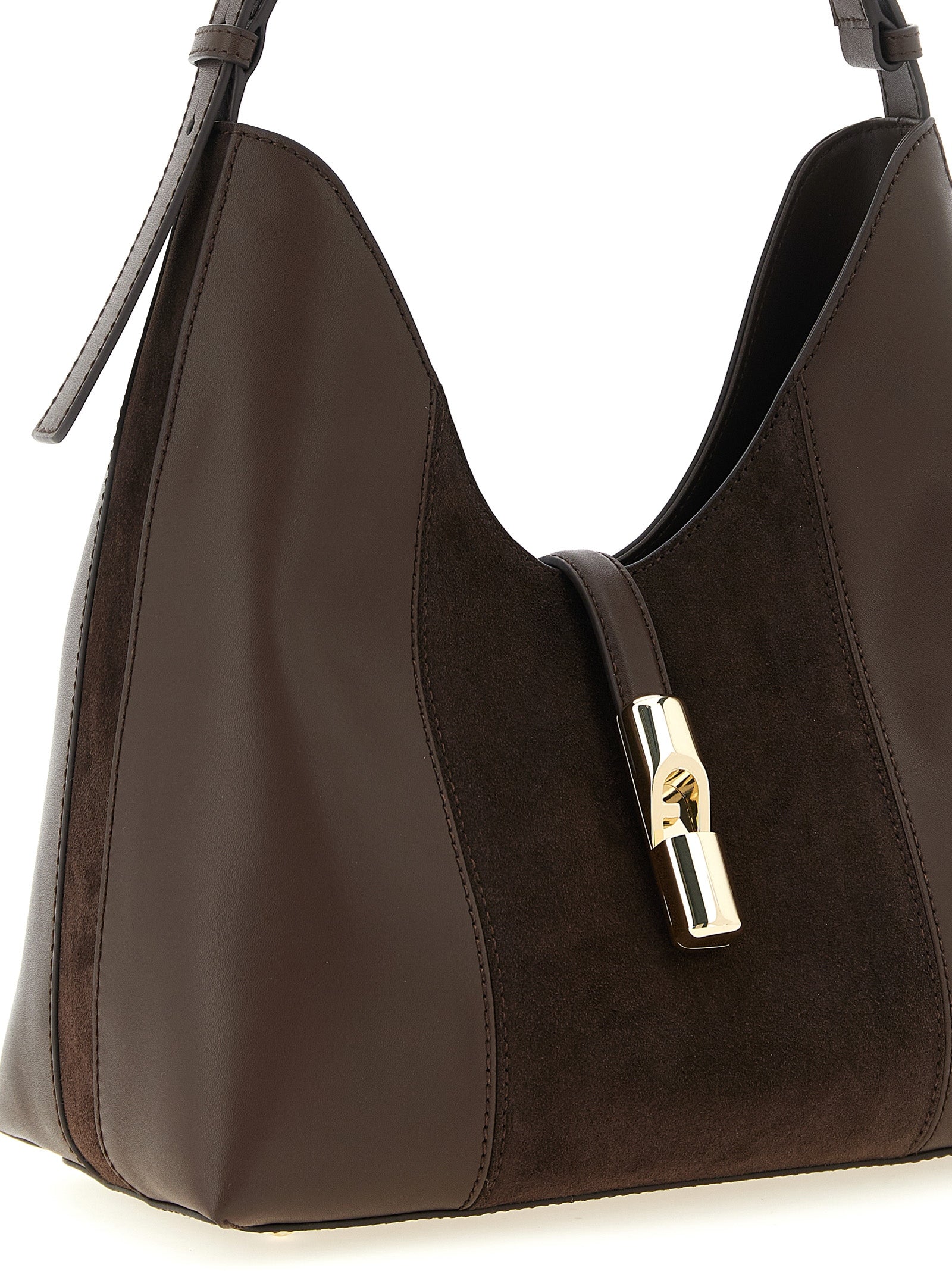 Furla Brown Goccia M Shoulder Bag
