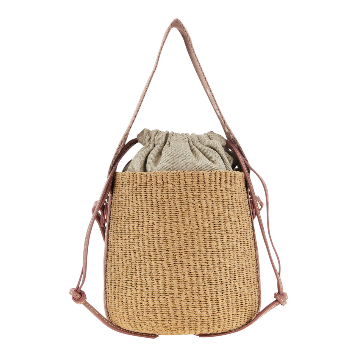 Chloé Small Woody Bucket Bag Beige