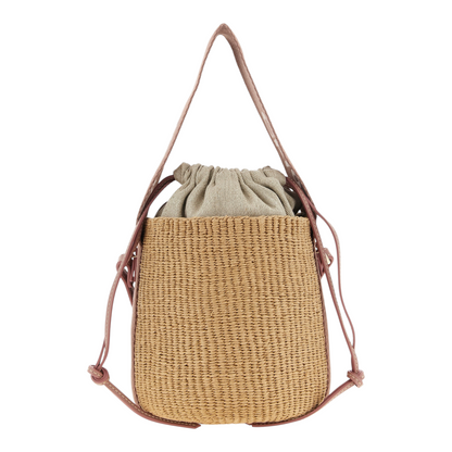 Chloé Small Woody Bucket Bag Beige