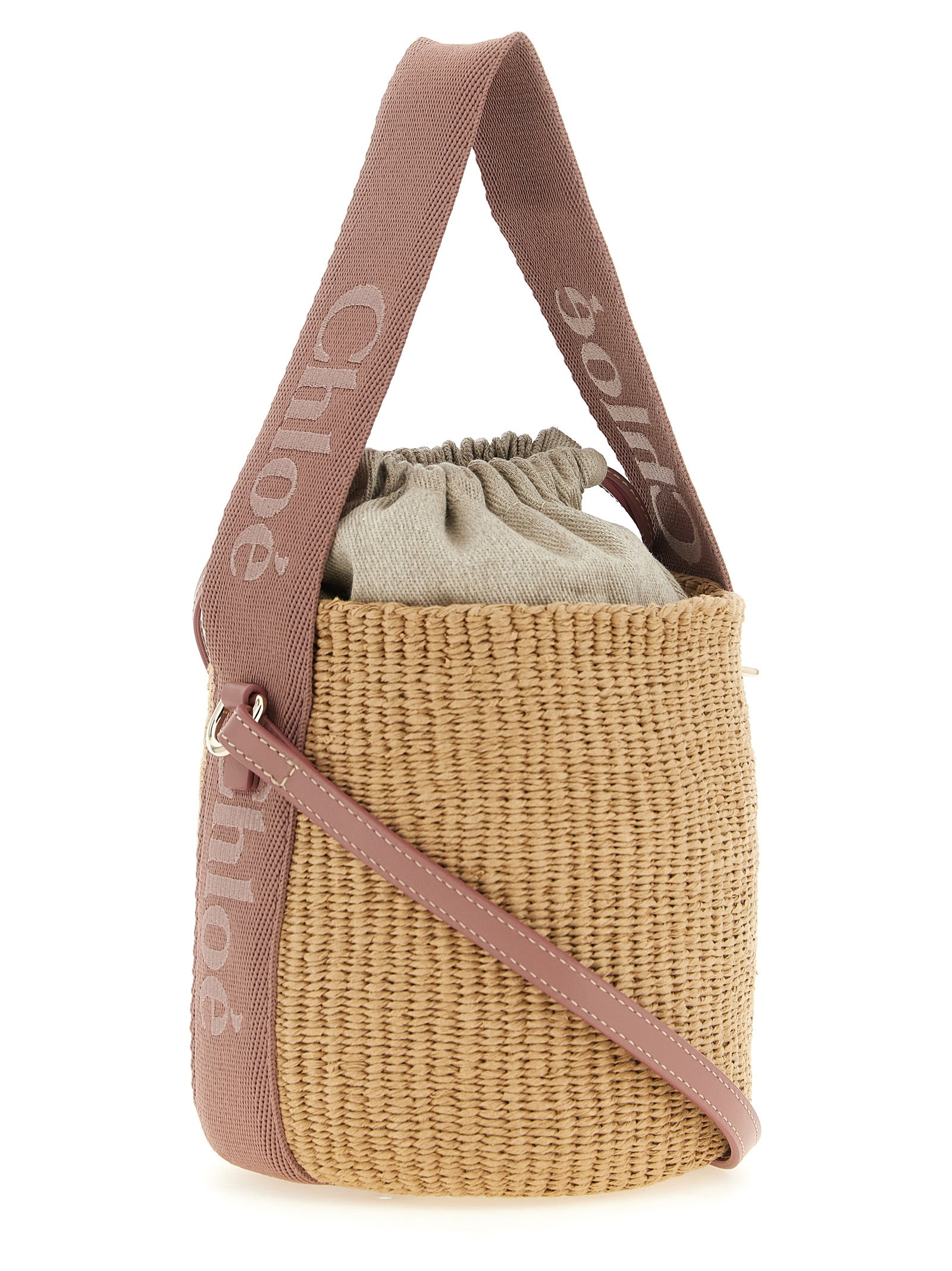 Chloé Beige  Small Woody Bucket Bag