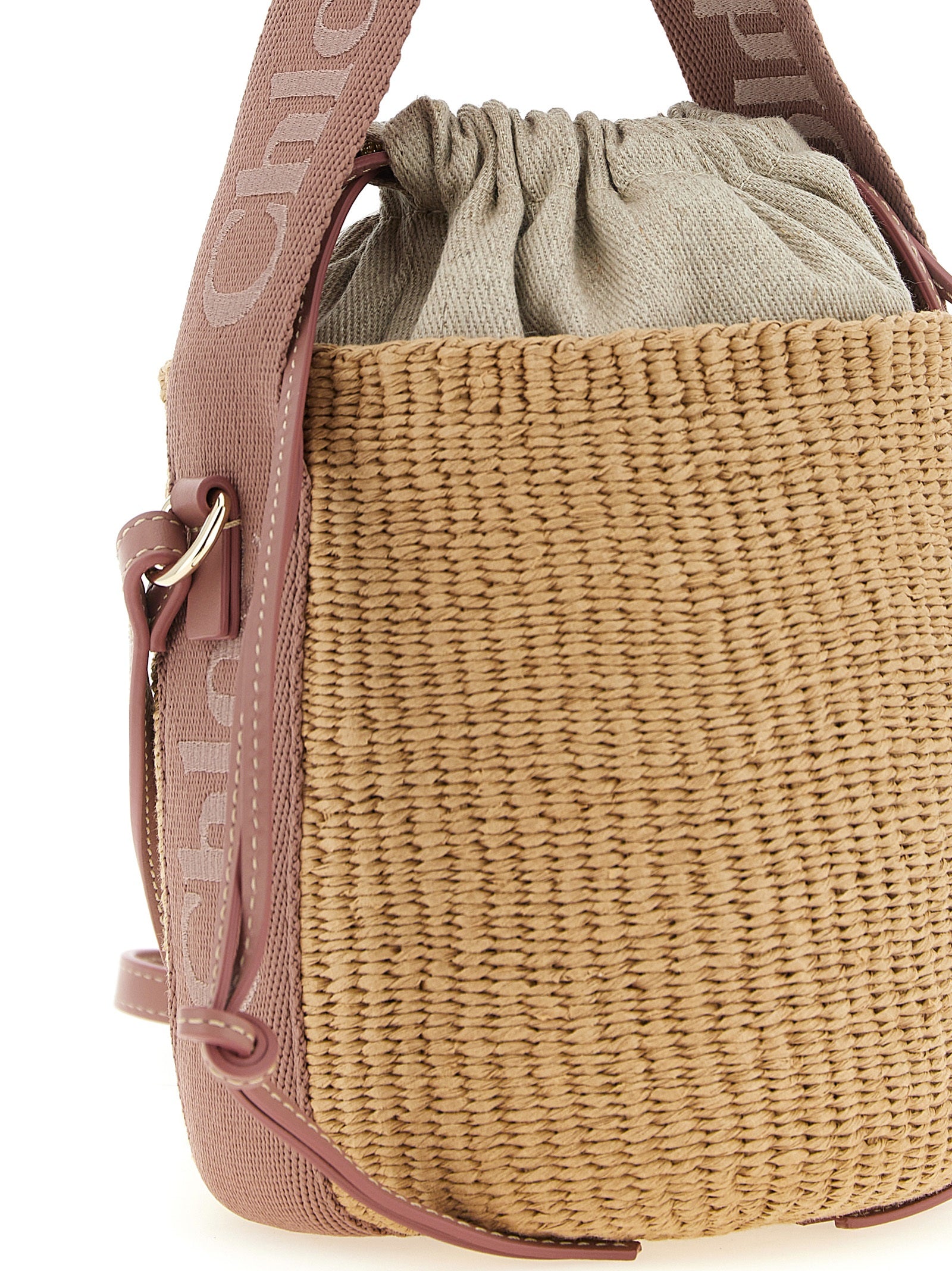 Chloé Beige  Small Woody Bucket Bag
