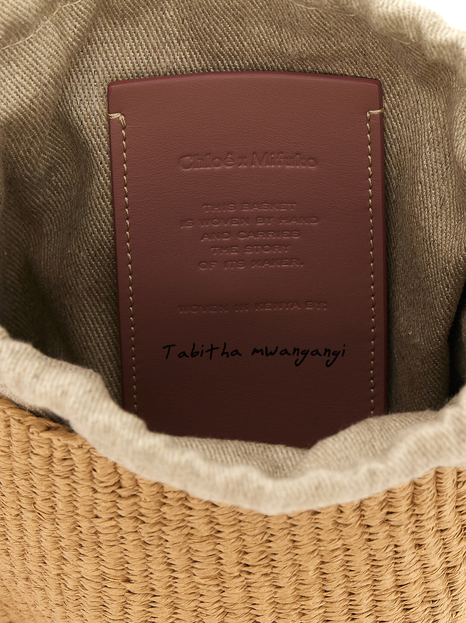 Chloé Beige  Small Woody Bucket Bag