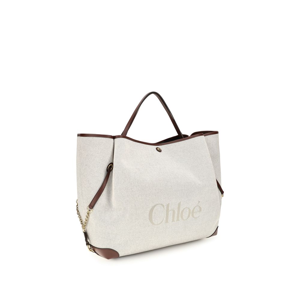 Chloé Beige  Large Carry Tote Bag