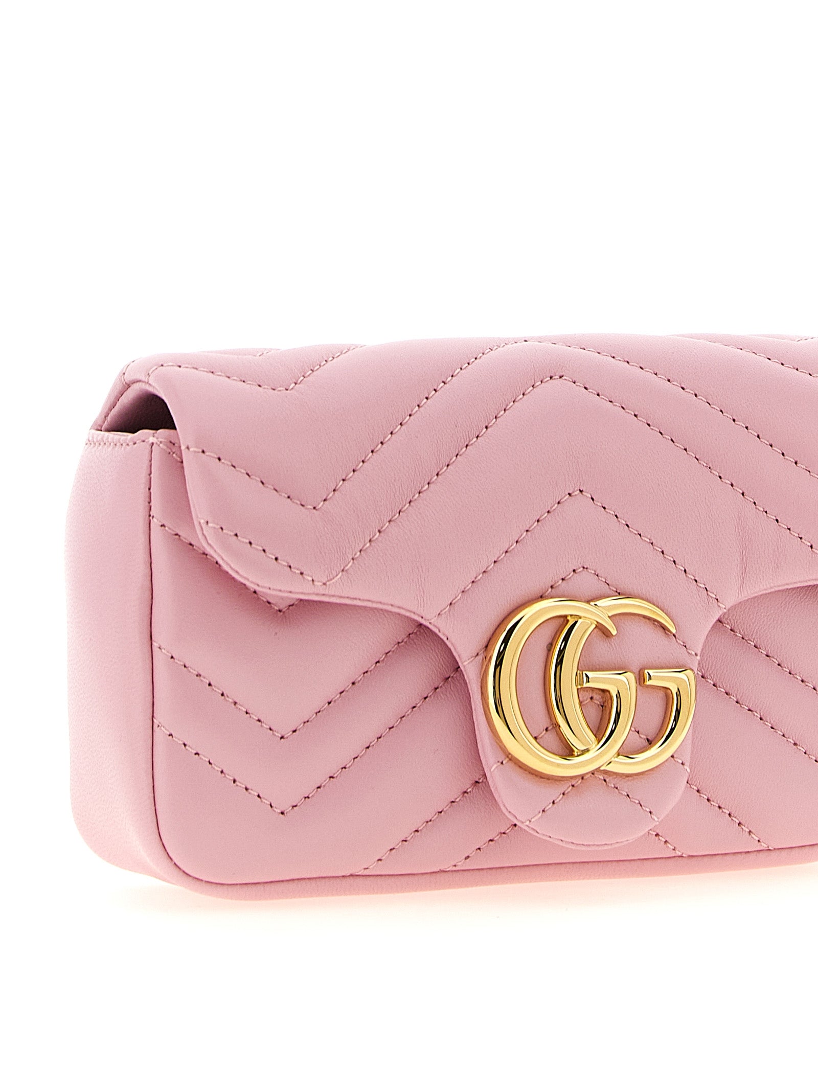 Gucci Pink GG Marmont Mini Shoulder Bag