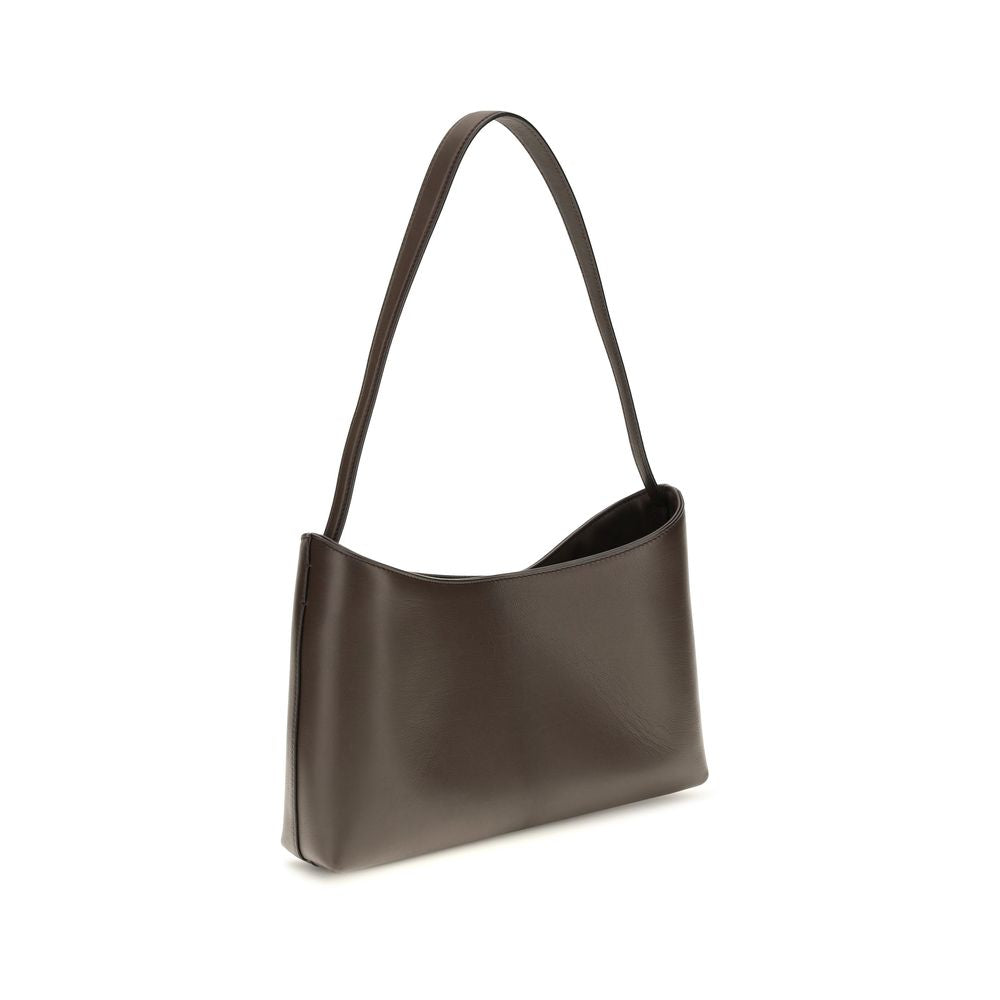The Row Brown Alma Baguette Shoulder Bag