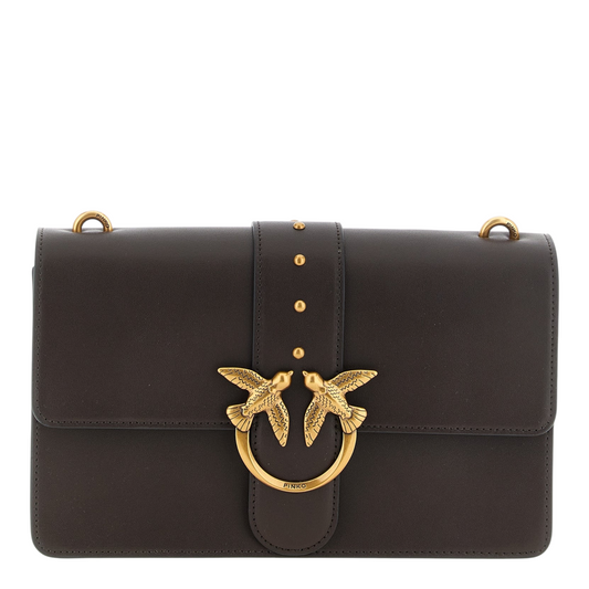 PINKO Love One Classic Crossbody Bag Brown