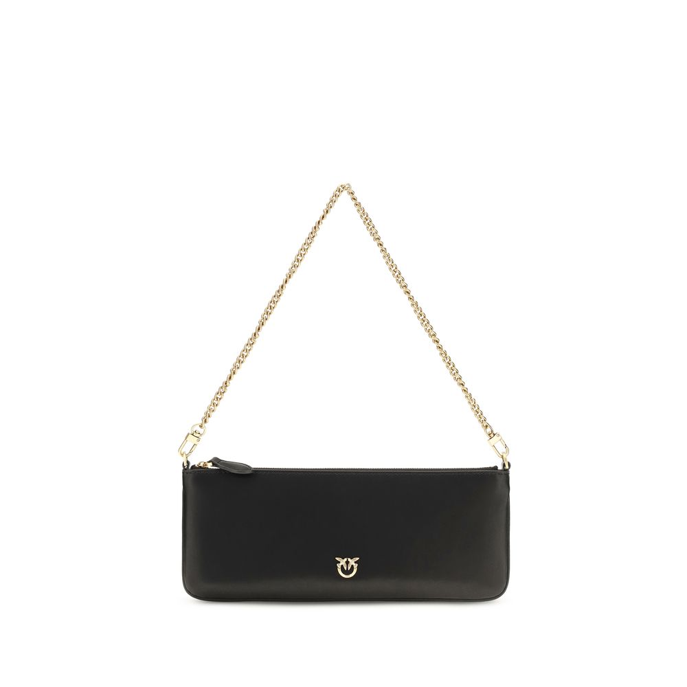 PINKO Black  Horizontal Flat  Shoulder Bag