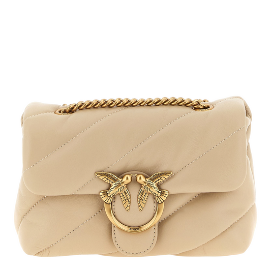 PINKO Mini Love Puff Bolso Bandolera Beige