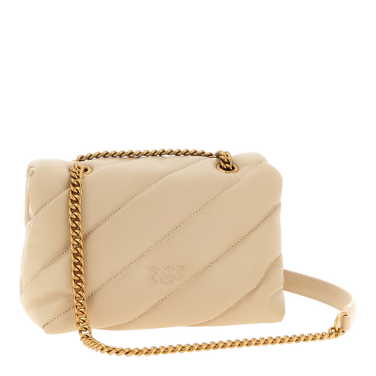 PINKO Mini Love Puff Bolso Bandolera Beige