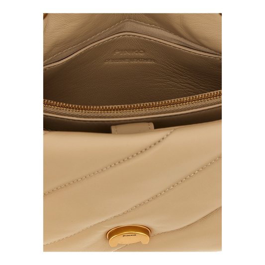 PINKO Mini Love Puff Bolso Bandolera Beige