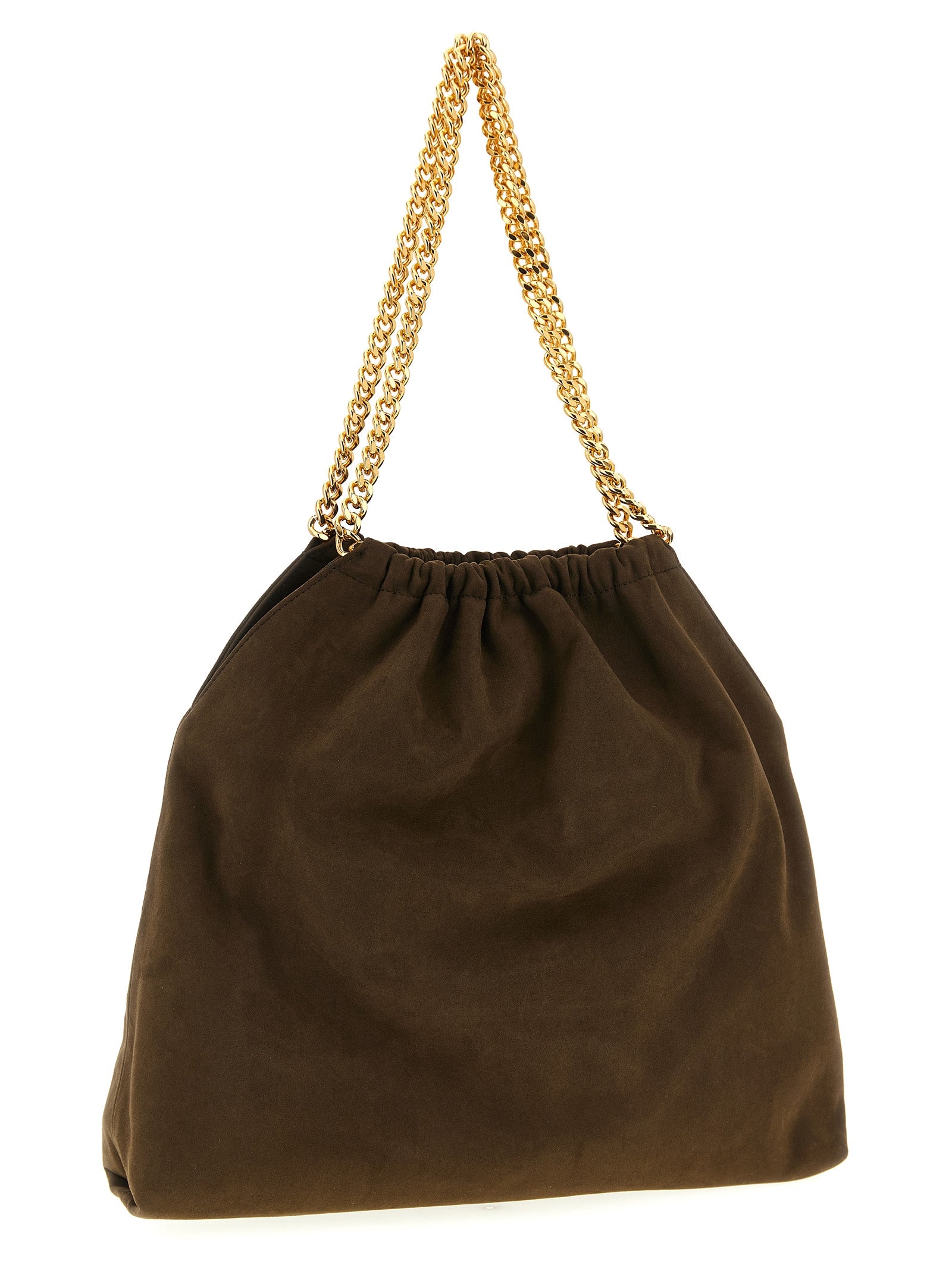 Stella McCartney Brown Falabella Drawstring Shoulder Bag