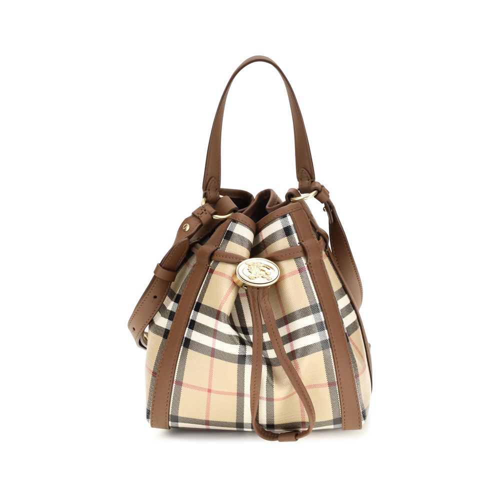 Burberry Beige Mini Check Backet Bag