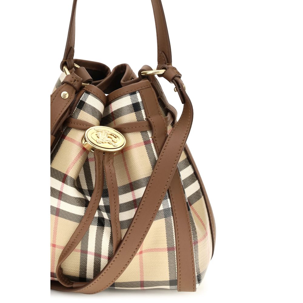 Burberry Beige Mini Check Backet Bag