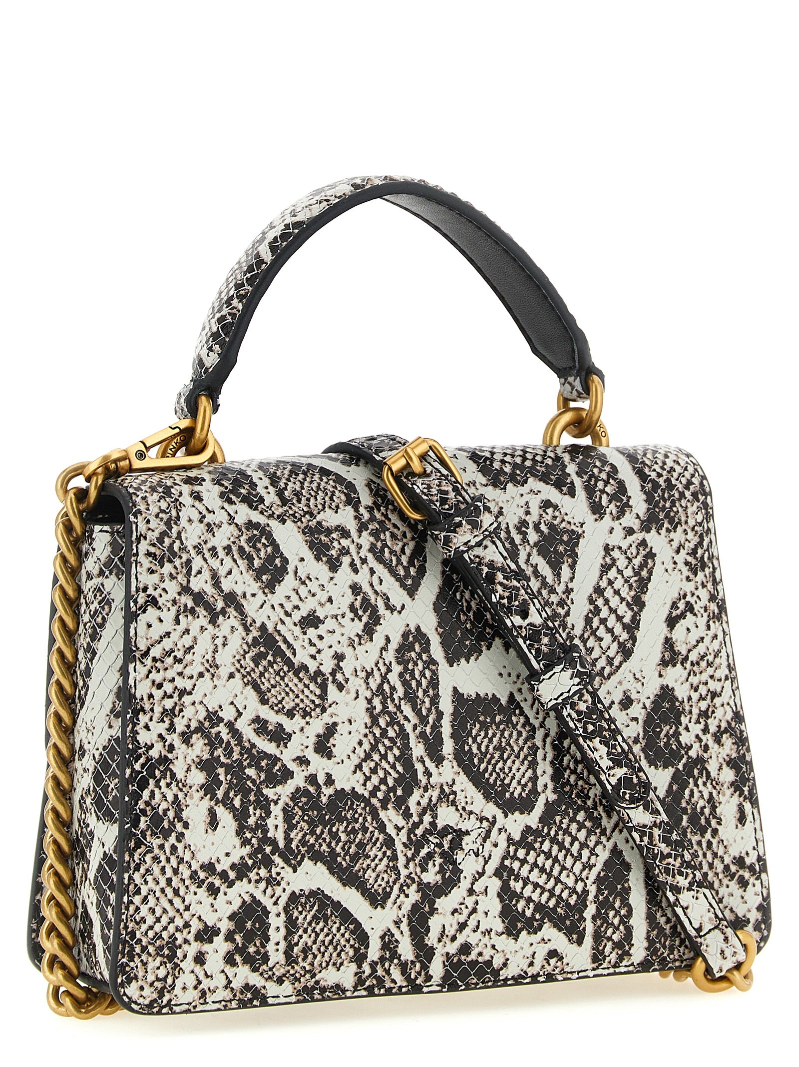 PINKO Gray Mini Love One Top Light Handbag