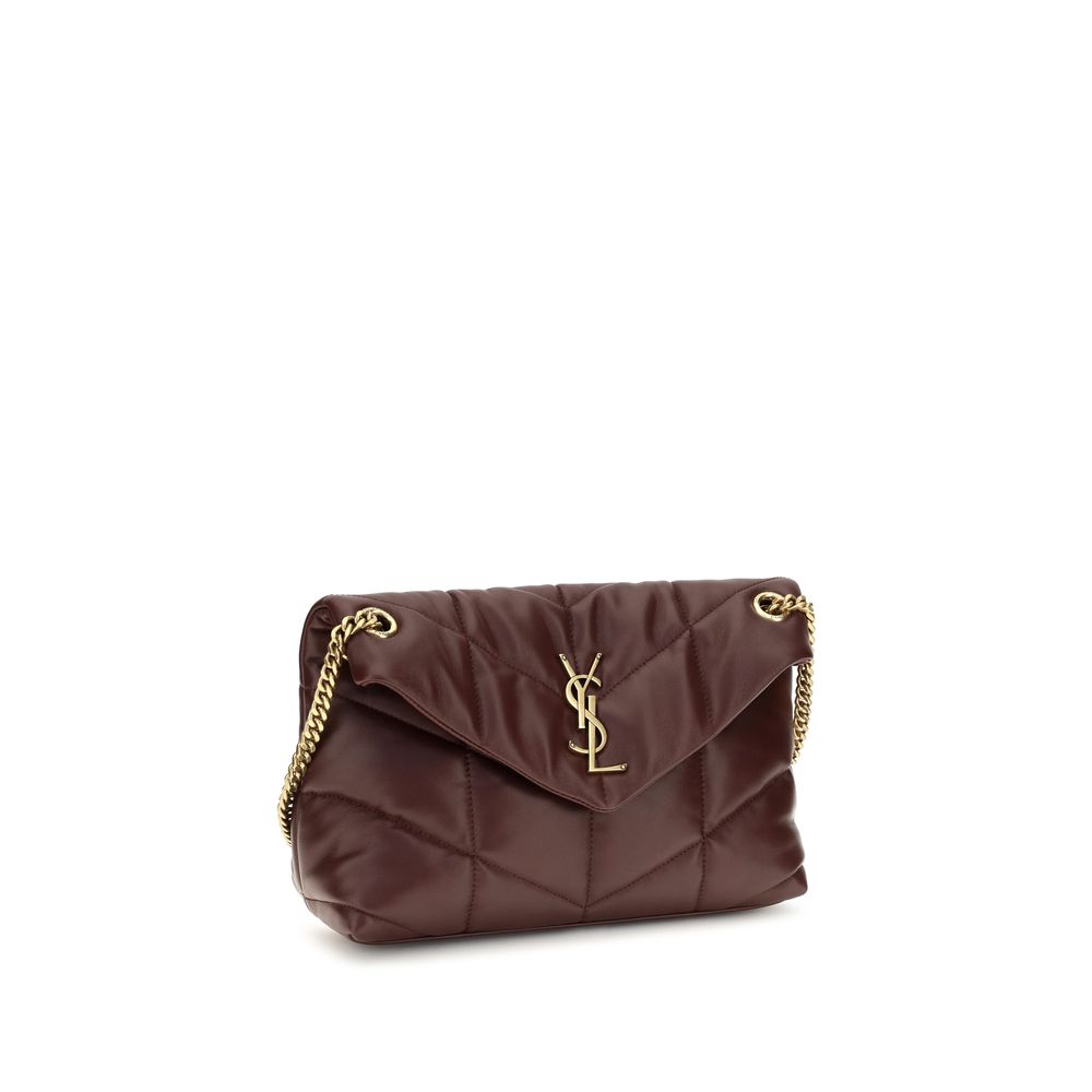 Saint Laurent Bordeaux Toy Puffer  Crossbody  Bag