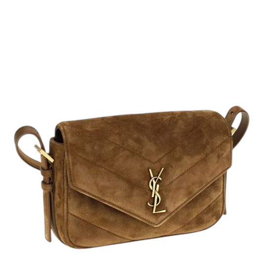 Saint Laurent Small LouLou Shoulder Bag Brown