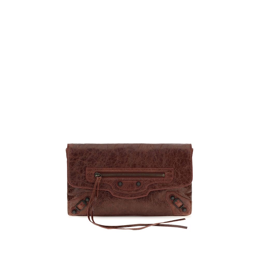 Balenciaga Bordeaux Le City Clutch Bag