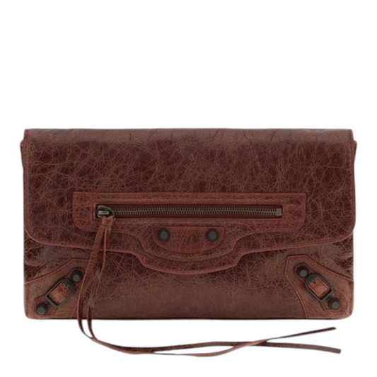 Balenciaga Le City Clutch Bag Brown
