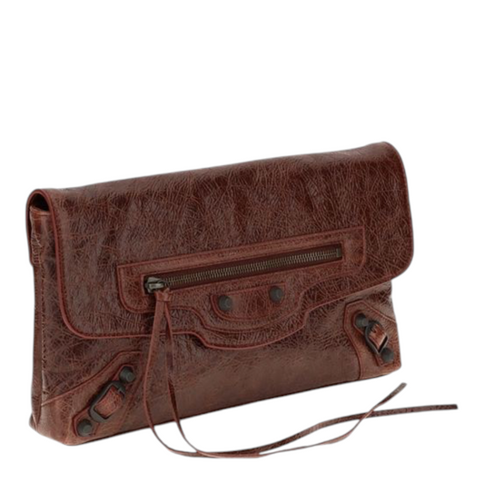 Balenciaga Le City Clutch Bag Brown