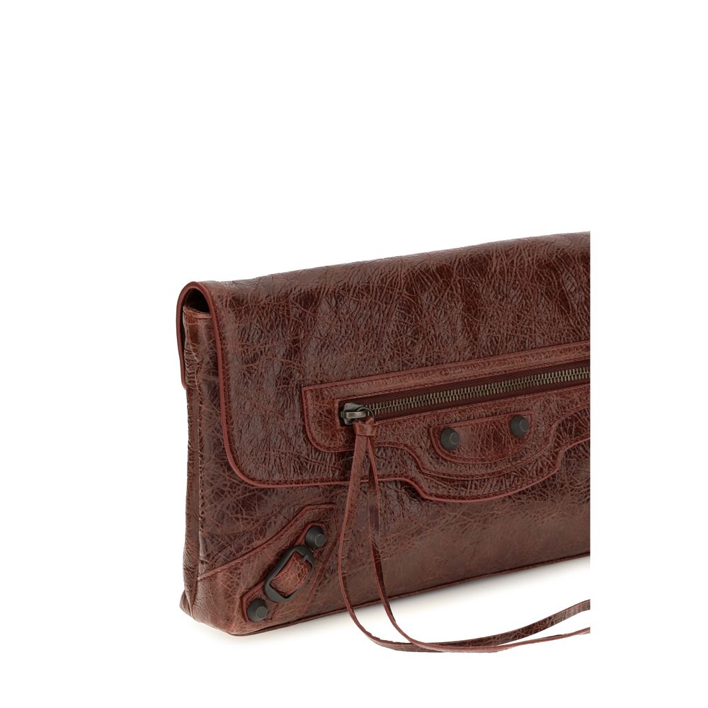 Balenciaga Bordeaux Le City Clutch Bag