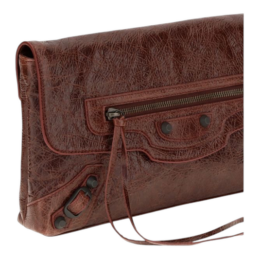 Balenciaga Le City Clutch Bag Brown