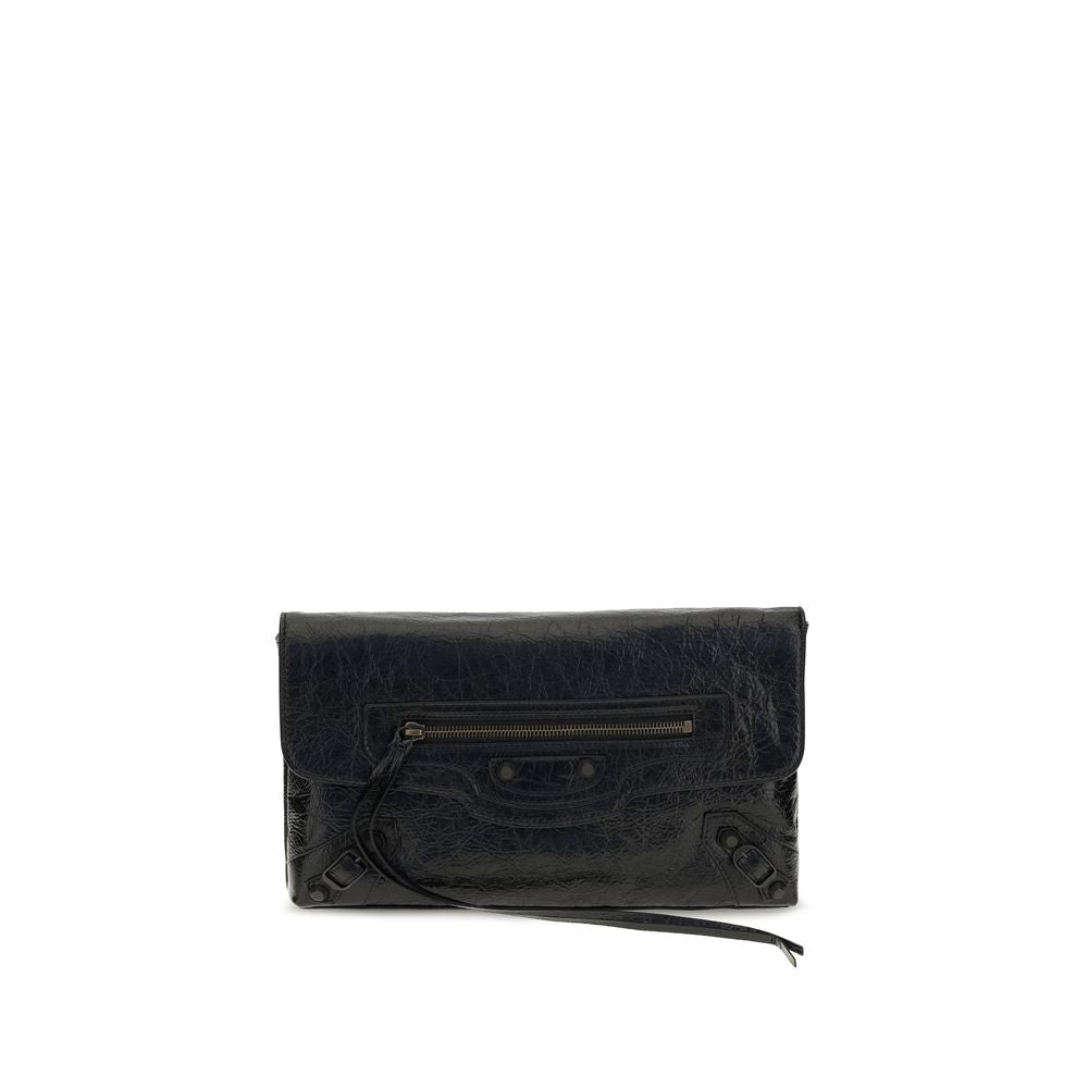 Balenciaga Black  Le City  Clutch Bag