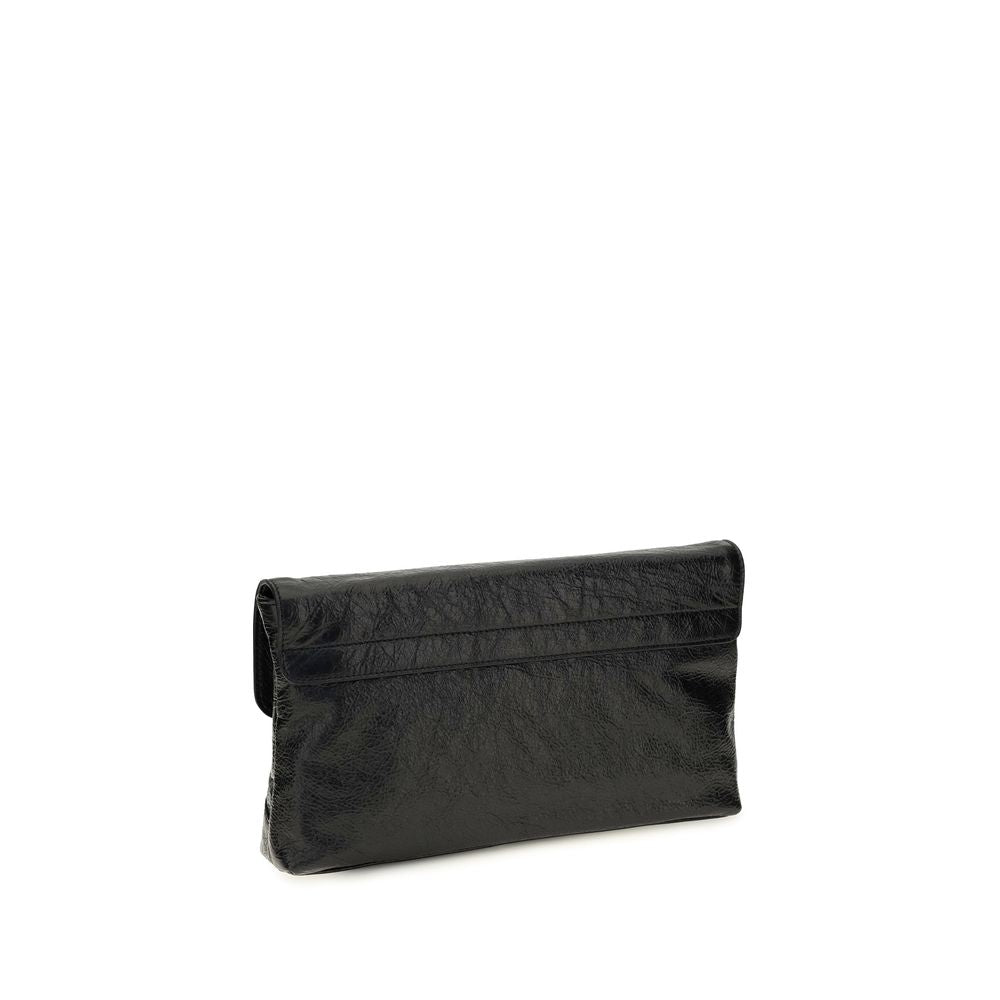 Balenciaga Black  Le City  Clutch Bag