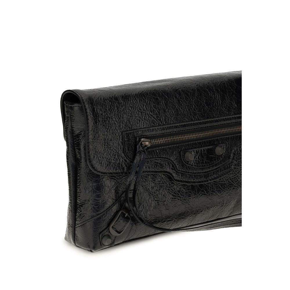 Balenciaga Black  Le City  Clutch Bag