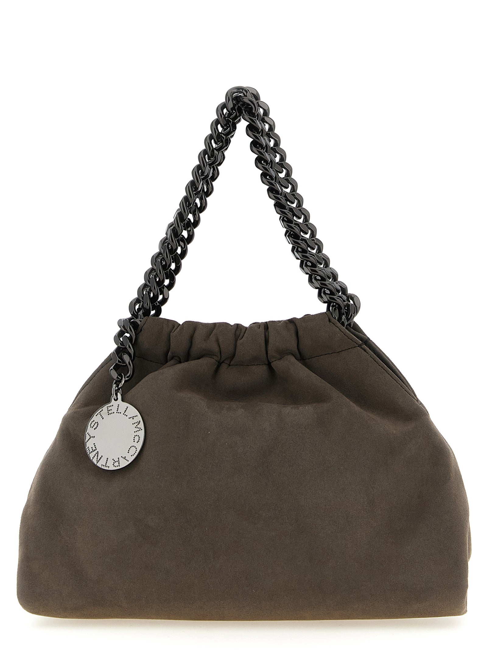 Stella McCartney Gray  Falabella Mini Drawstring  Crossbody Bag