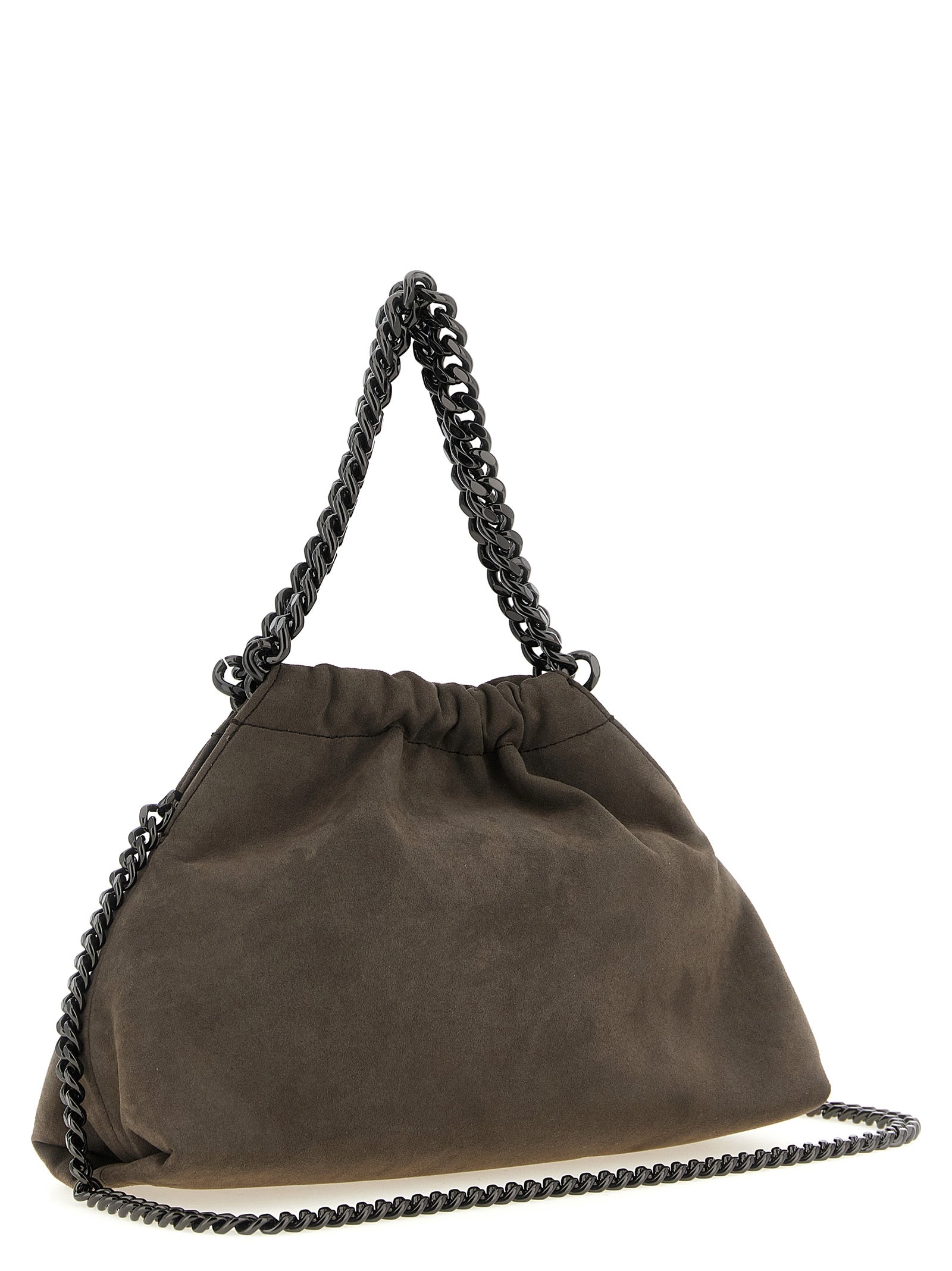 Stella McCartney Gray  Falabella Mini Drawstring  Crossbody Bag