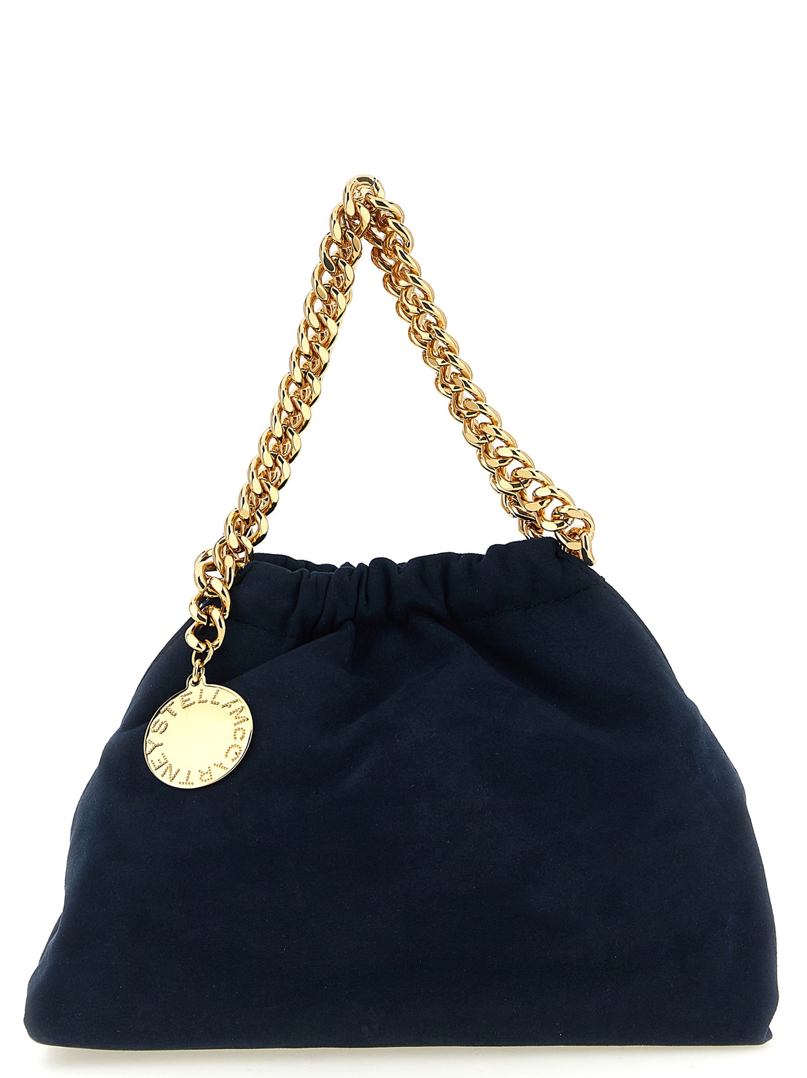 Stella McCartney Blue Falabella Mini Drawstring Crossbody Bag