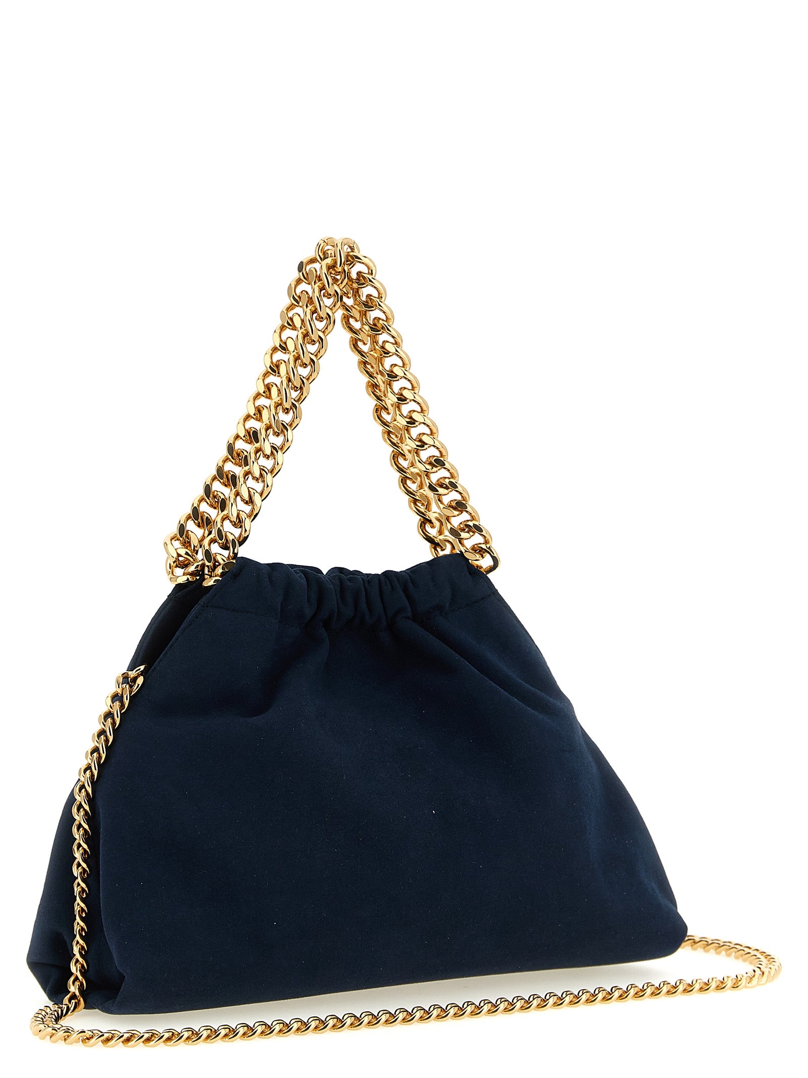 Stella McCartney Blue Falabella Mini Drawstring Crossbody Bag