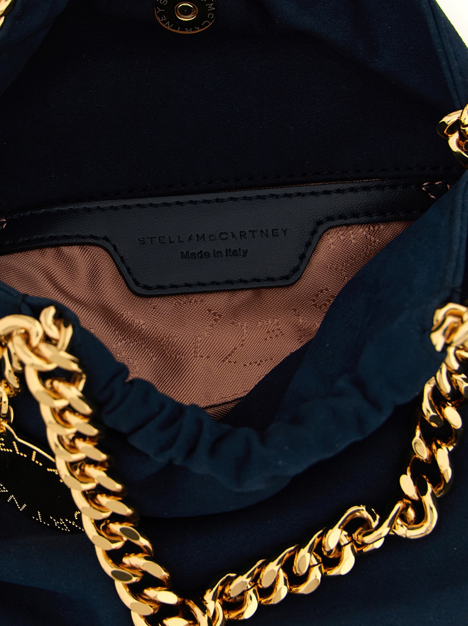 Stella McCartney Blue Falabella Mini Drawstring Crossbody Bag