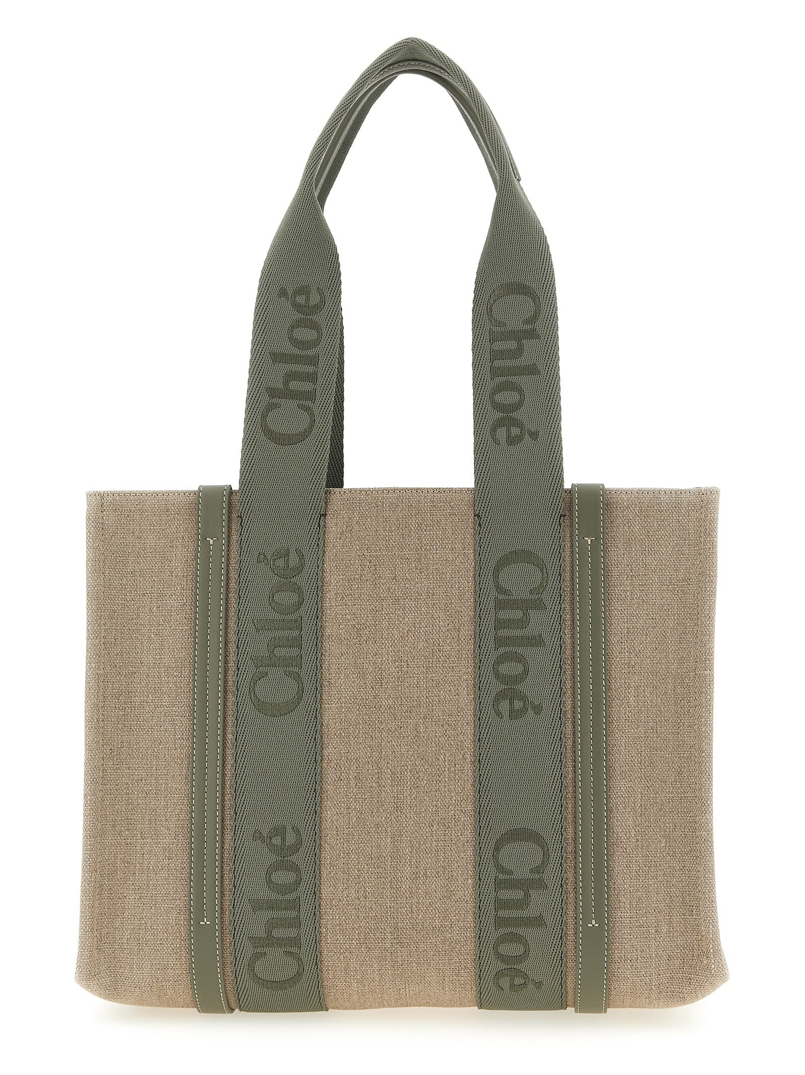Chloé Green  Medium Woody Tote Bag