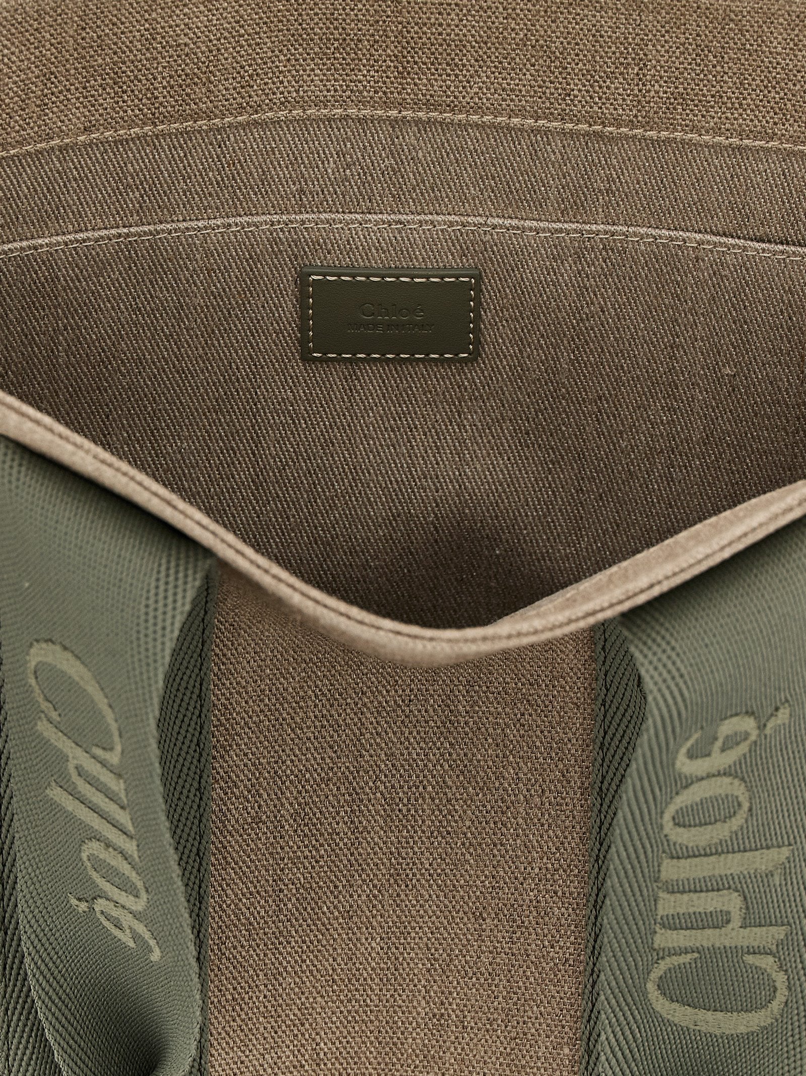Chloé Green  Medium Woody Tote Bag