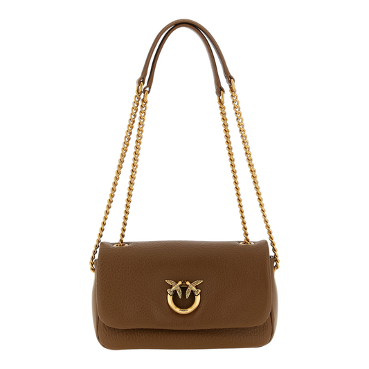 PINKO Love Birds Bolso de Hombro Marrón