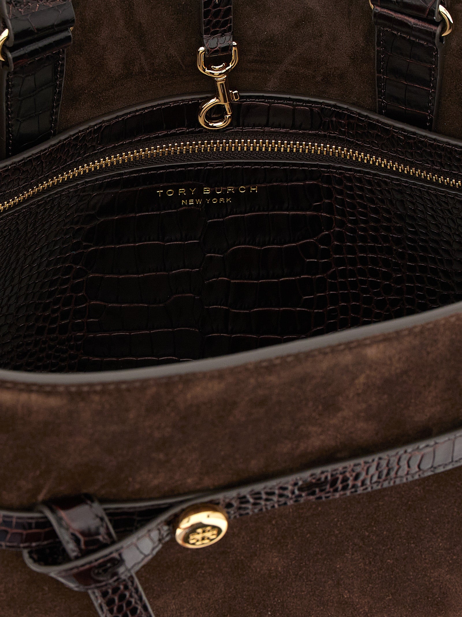 Tory Burch Brown Romy Trunk Crossbody Bag