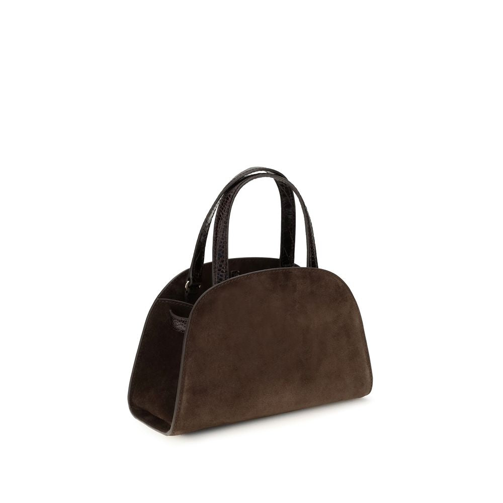 Tory Burch Brown Suede Small Romy Shoulder Bag