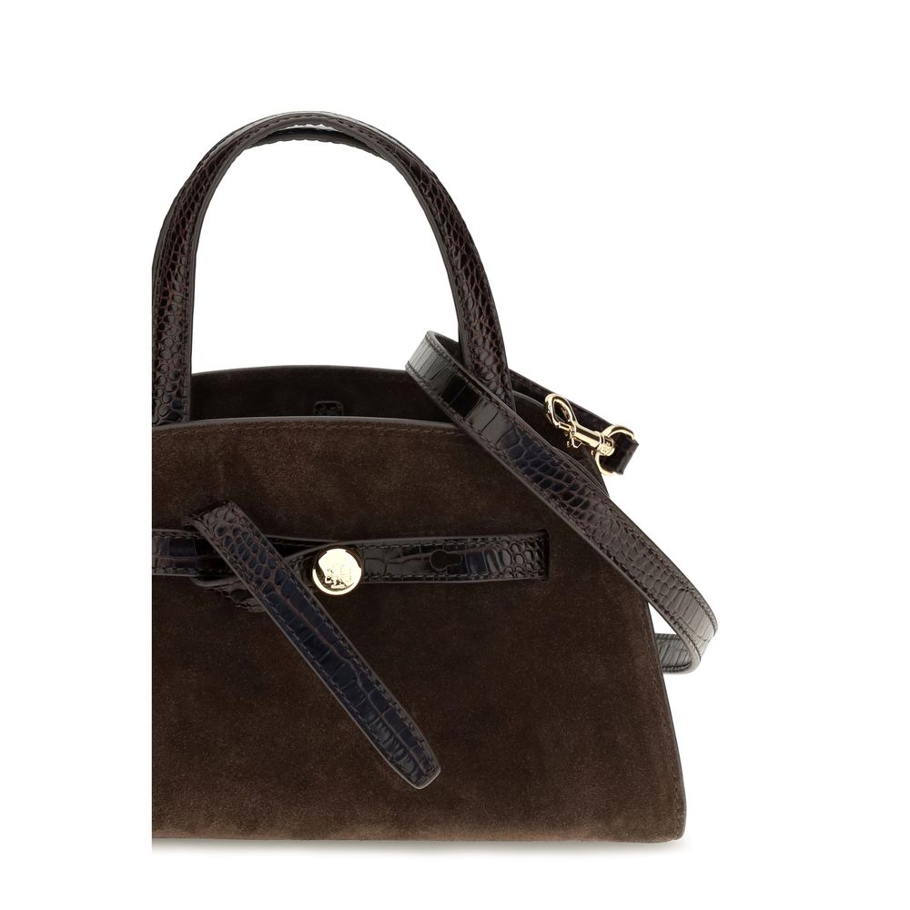 Tory Burch Brown Suede Small Romy Shoulder Bag