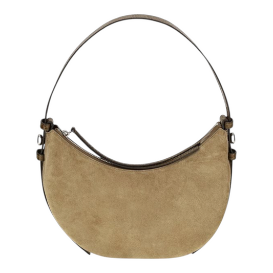 Tory Burch Romy Suede Bolso de Hombro Beige