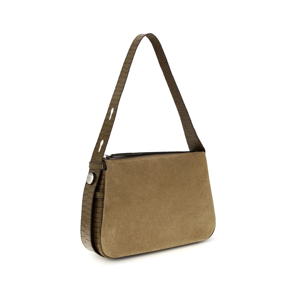 Tory Burch Beige Suede Romy Shoulder Bag