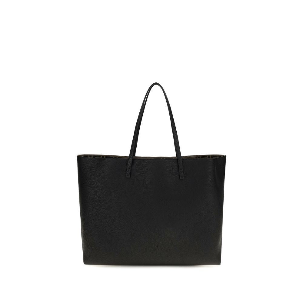 Fendi Black Roll Roman Tote Bag