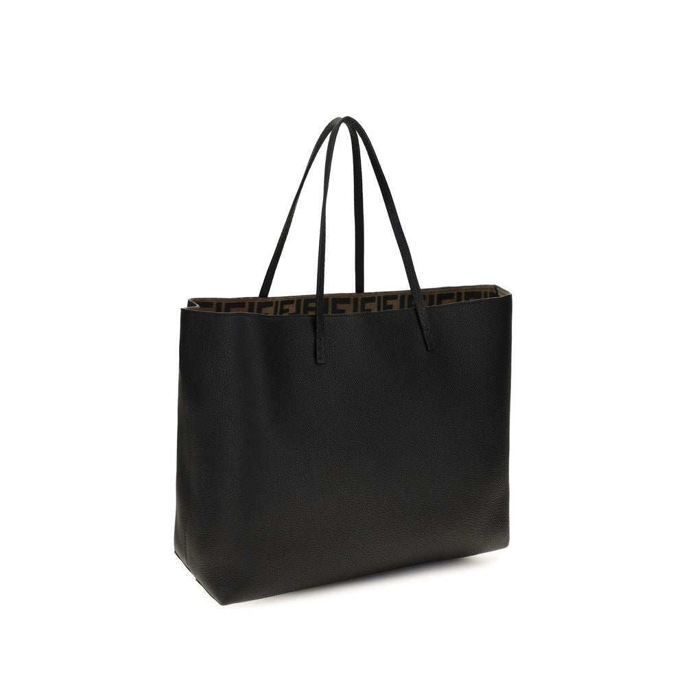 Fendi Black Roll Roman Tote Bag
