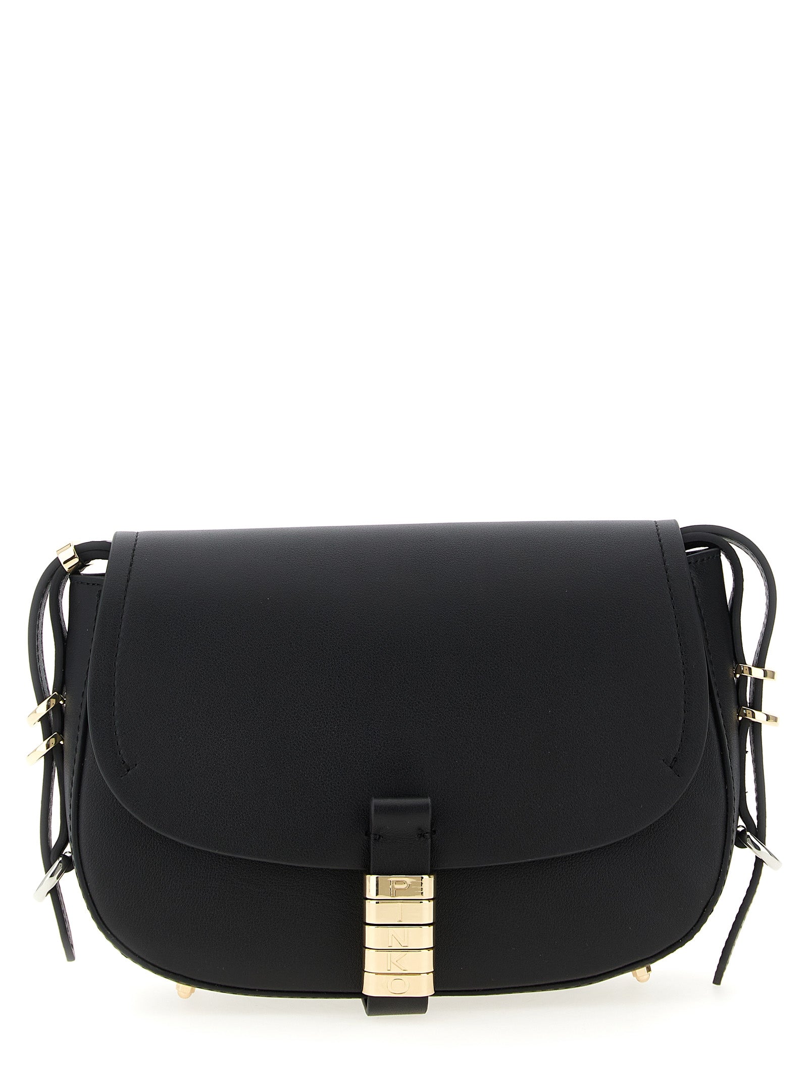 PINKO Black Saddle Min Crossbody Bag