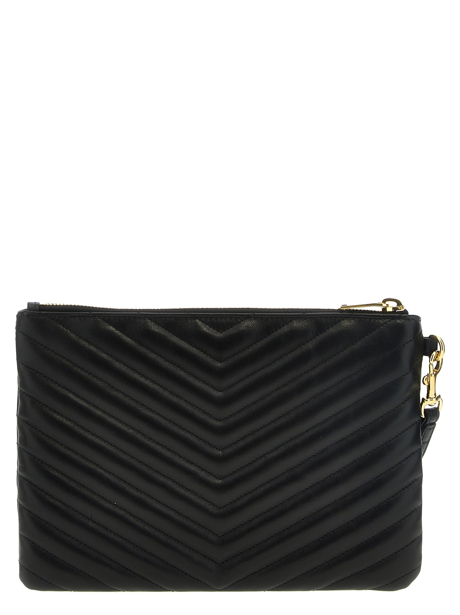 Saint Laurent Black Cassandre Clutch Bag