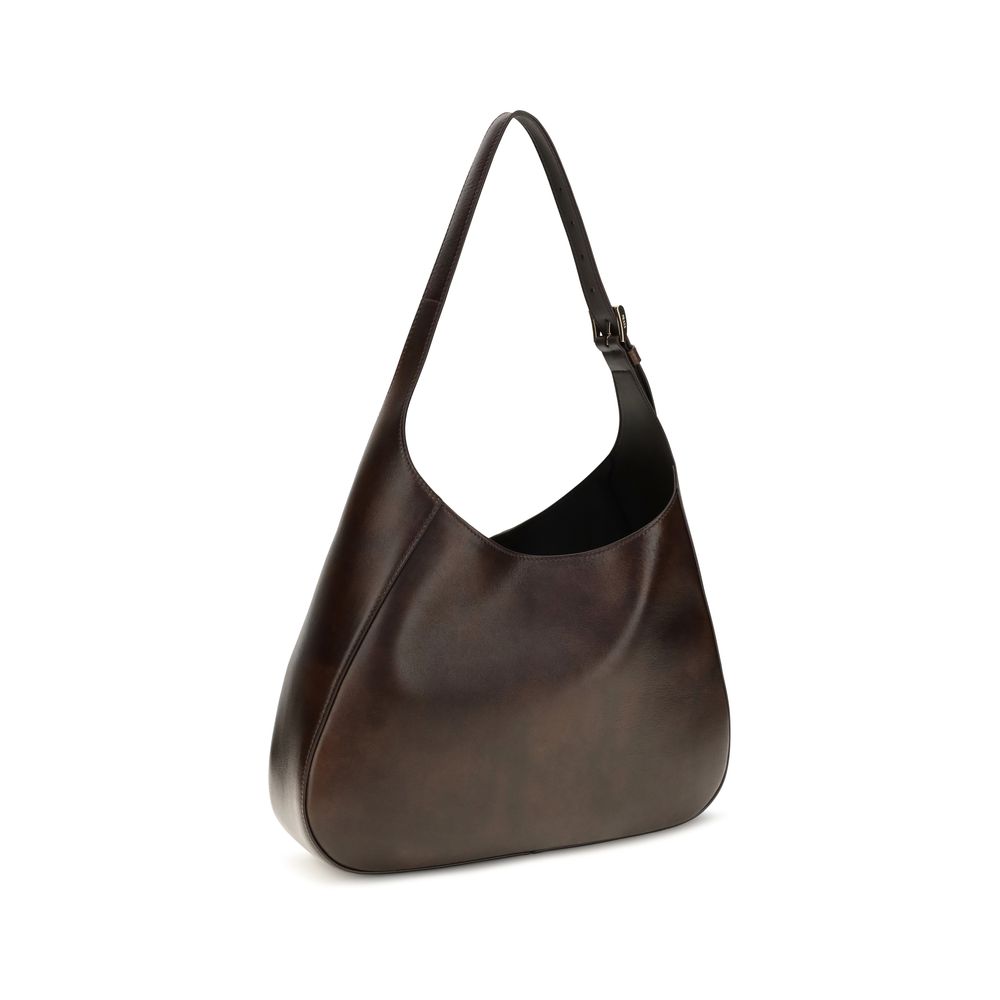 Prada Brown  Boogie Medium  Shoulder Bag