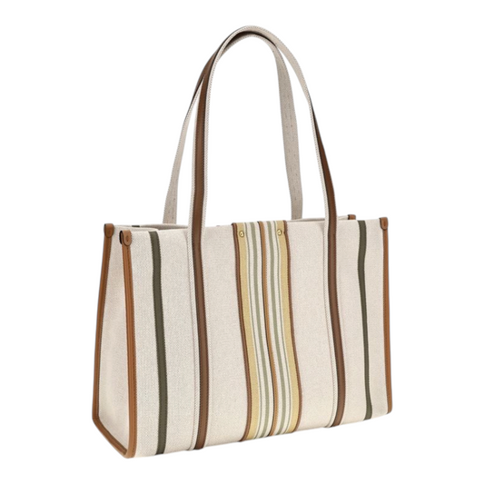 Chloé Woody Loop canvas Bolso Tote Rayas